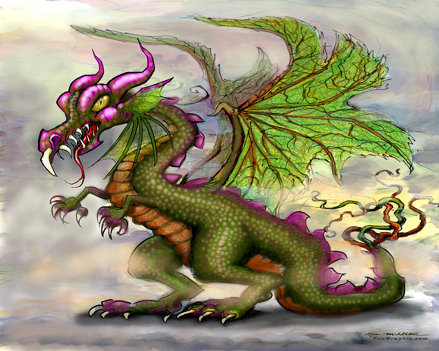 Dragon Digital Art by Kevin Middleton