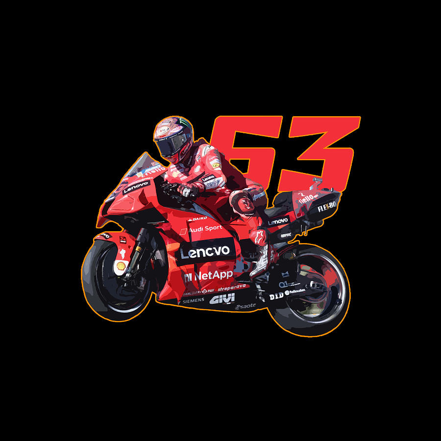 Ducati Lenovo Team - Jack Miller, Francesco Bagnaia #3 Digital Art by Deino  Franch - Pixels