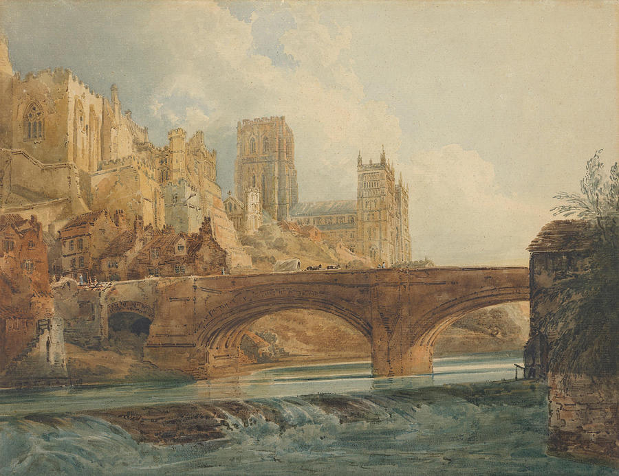 Thomas Girtin Painting - Durham Cathedral and Castle  #3 by Thomas Girtin