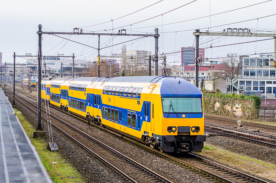 Dutch train at Amersfoort #3 Photograph by JanJBrand