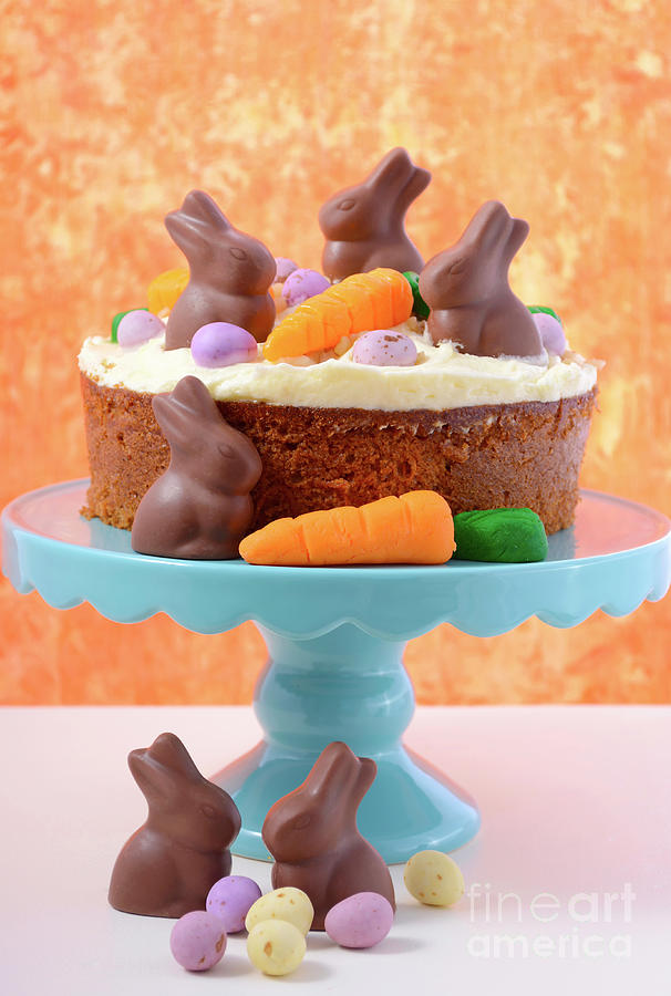 Easter Carrot Cake  #3 Photograph by Milleflore Images