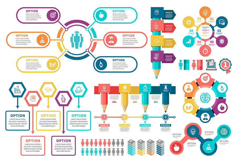 Education Infographic Elements #3 Drawing by Artvea