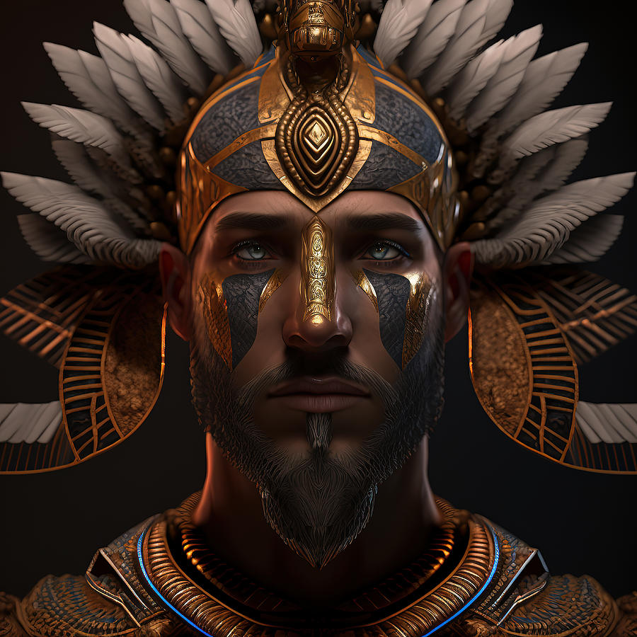 Egyptian God Warrior Digital Art by William Ernst - Pixels