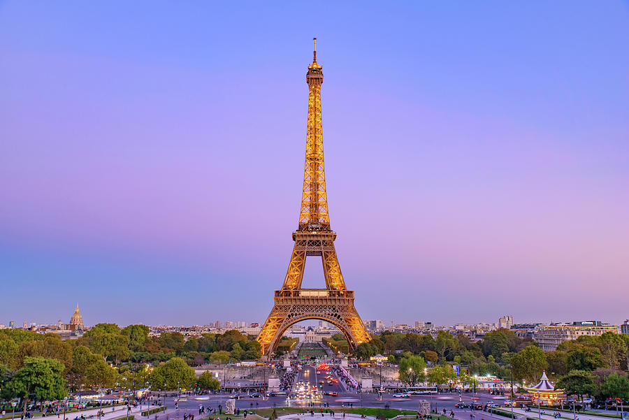 Eiffel Tower in sunset #3 Photograph by Chun Ju Wu - Fine Art America