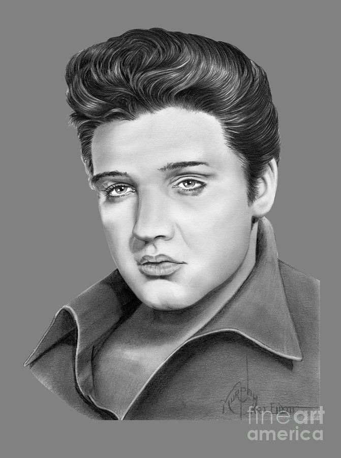 Elvis Aaron Presley #3 Drawing by Murphy Elliott
