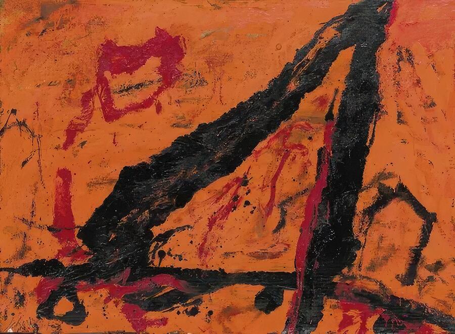 Abstract Painting - Emil Schumacher #3 by Zou Hair
