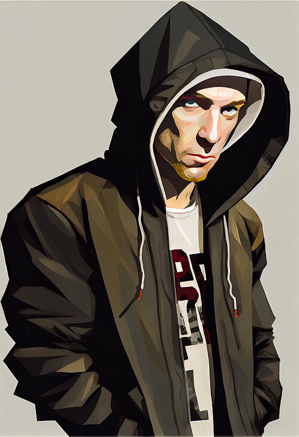 Eminem Caricature Mixed Media by Stephen Smith Galleries - Pixels