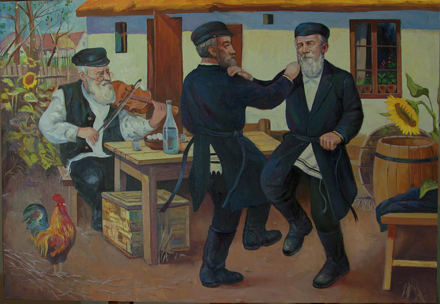 Klezmers Painting by Eugene Maksim
