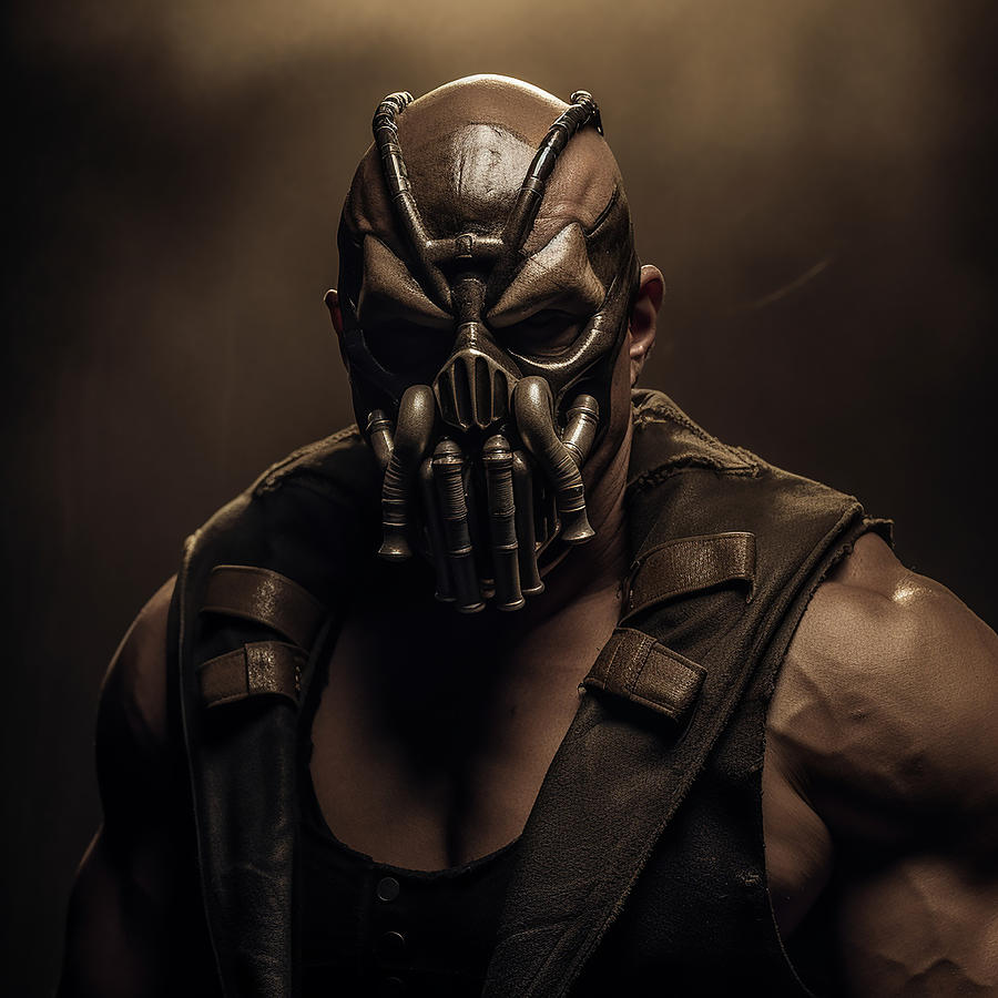 Face of Fear - Close-Up Portrait of Bane in Cosplay Digital Art by Milo ...