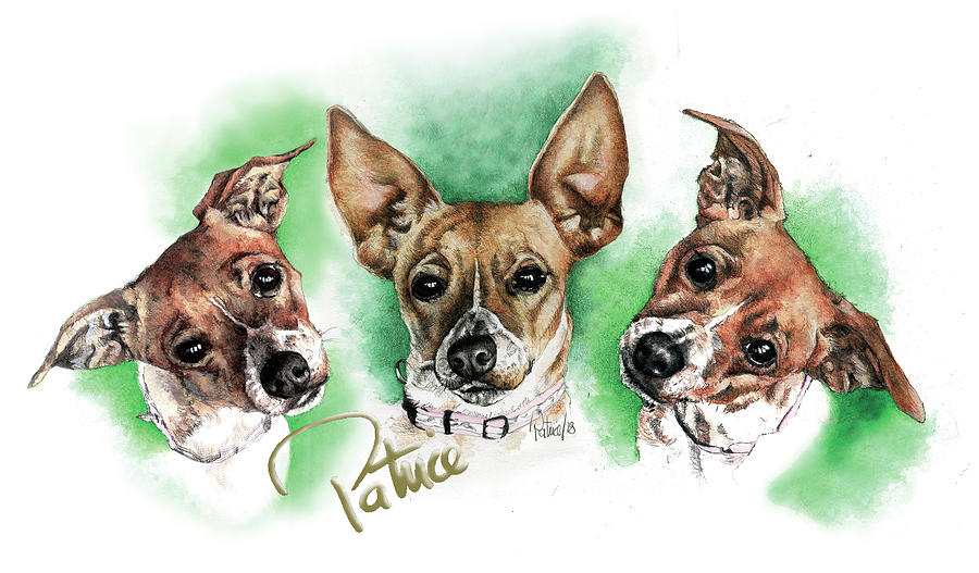 3 Faces of Foxy Painting by Patrice Clarkson