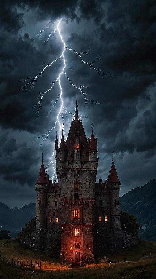 Castle Digital Art - Fantasy castle #3 by Black Papaver