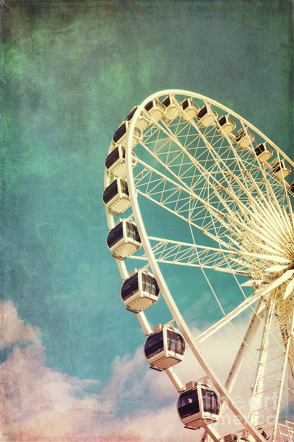 Ferris wheel retro #3 Photograph by Jane Rix