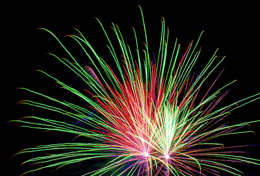 Fireworks in Romeoville, Illinois #3 Photograph by David Morehead