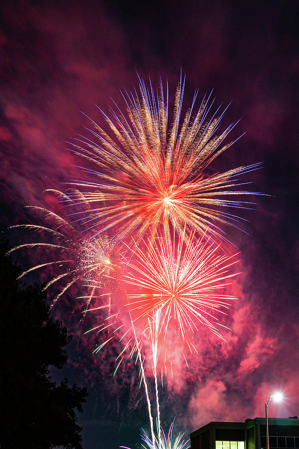 Fireworks Over MSSU Photograph by Michael Munster Pixels