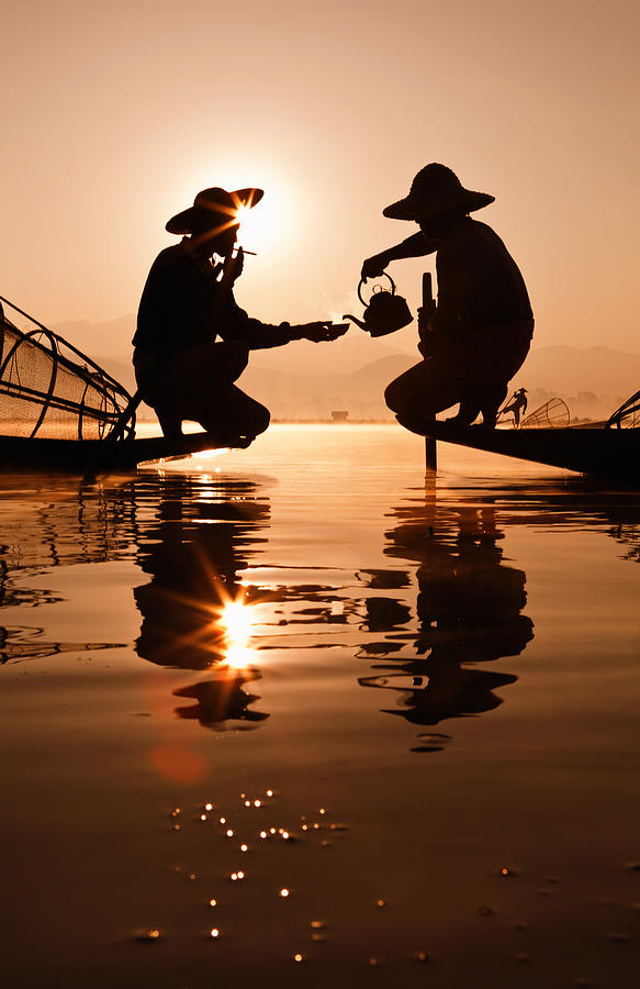 Fishermen ,Myanmar #3 Photograph by 1001nights