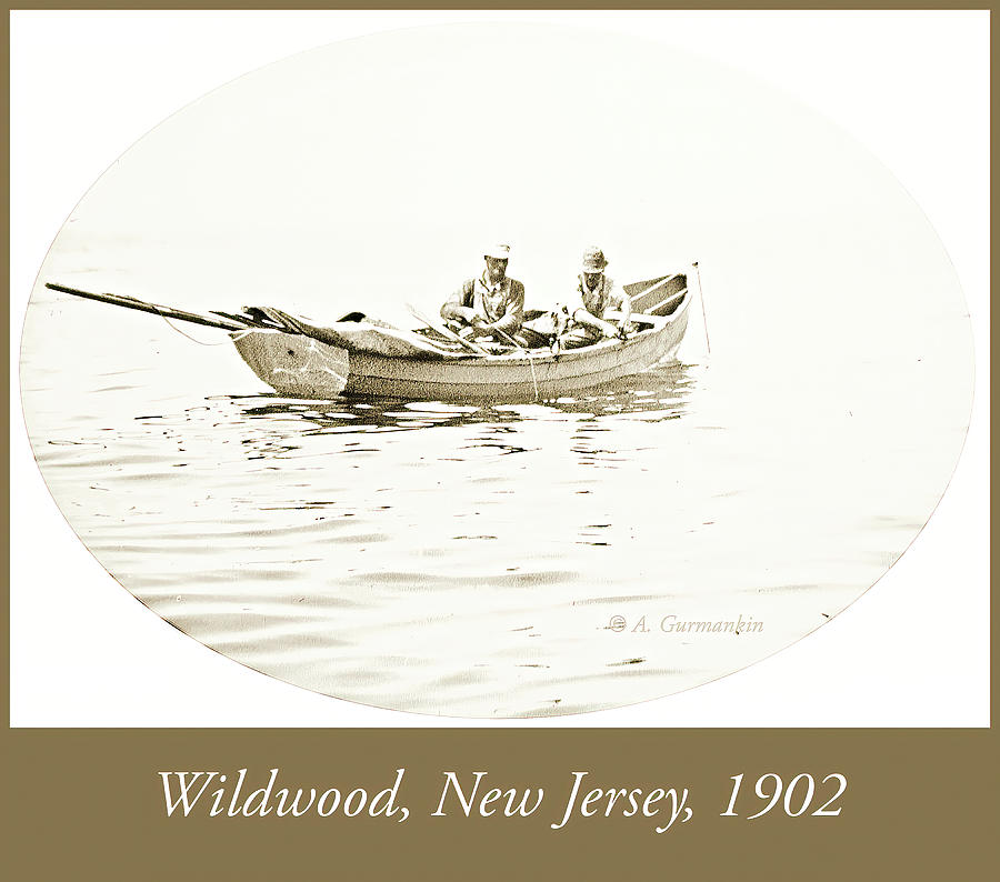 Fishing Off of Wildwood, New Jersey, 1902, Vintage Photograph #3 Photograph by A Macarthur Gurmankin