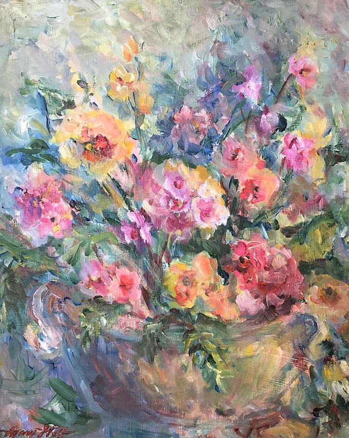 Floral Painting #2 Painting by Mary Wolf