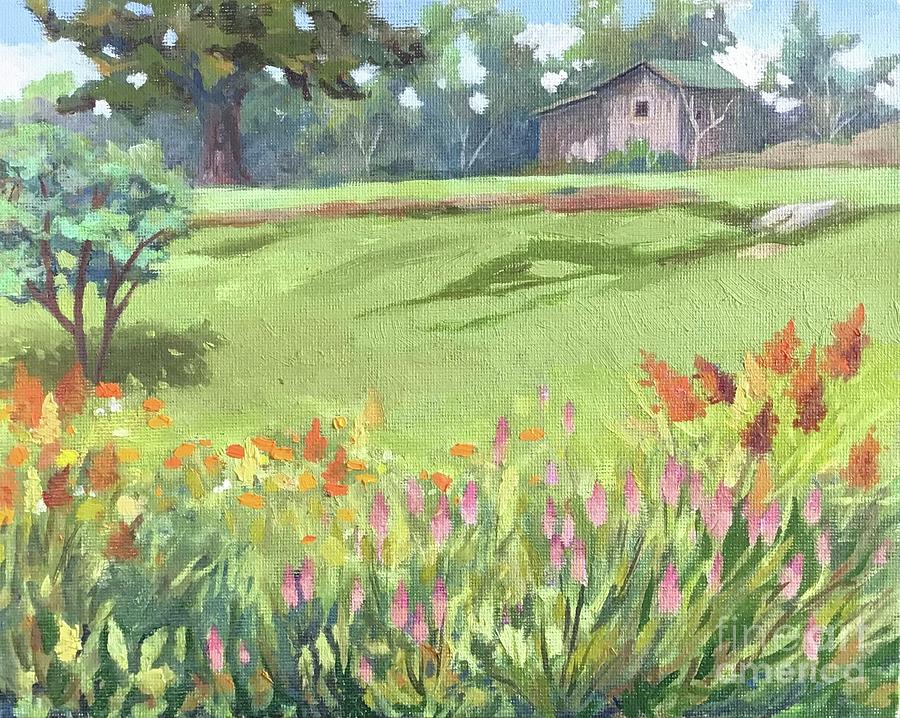 Flower Farm Hill #2 Painting by Anne Marie Brown