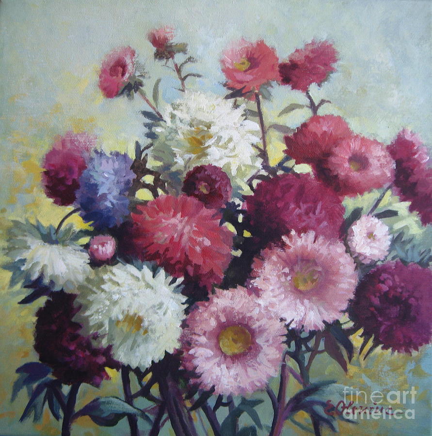 Flowers #3 Painting by Elena Oleniuc