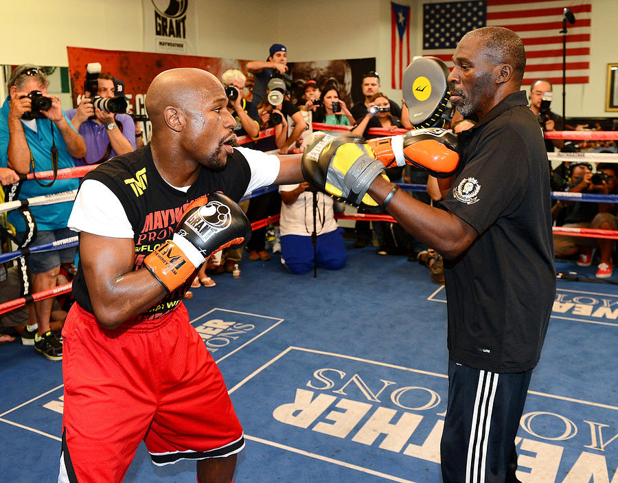 Floyd Mayweather Jr. Media Workout Photograph by Ethan Miller