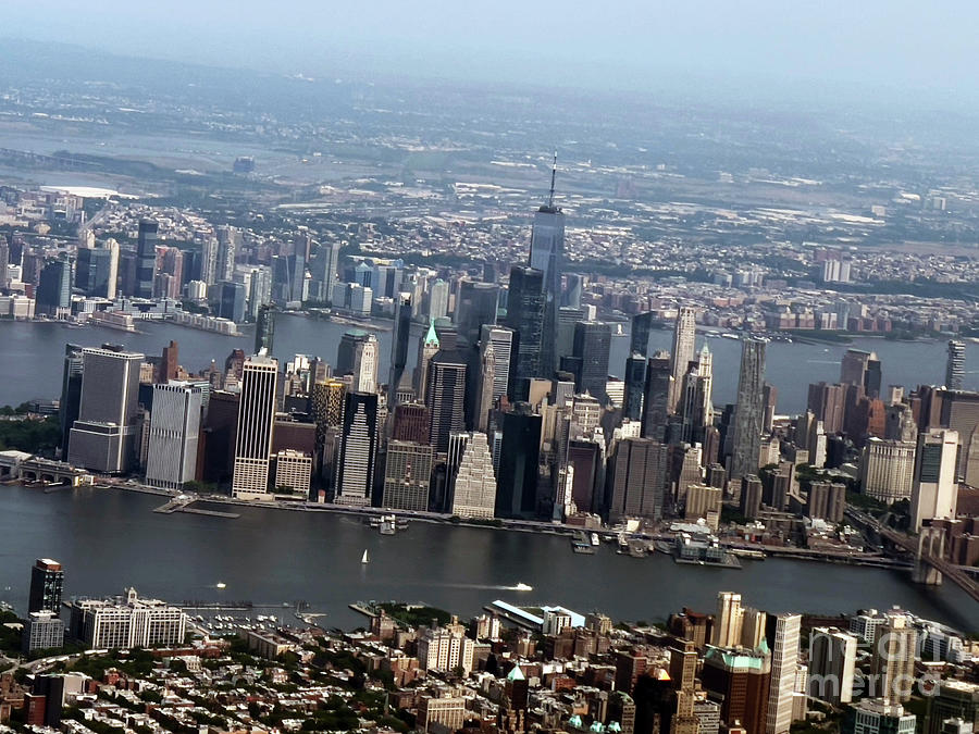 Flying over NYC, Aerial NYC Photo  #3 Photograph by Steven Spak