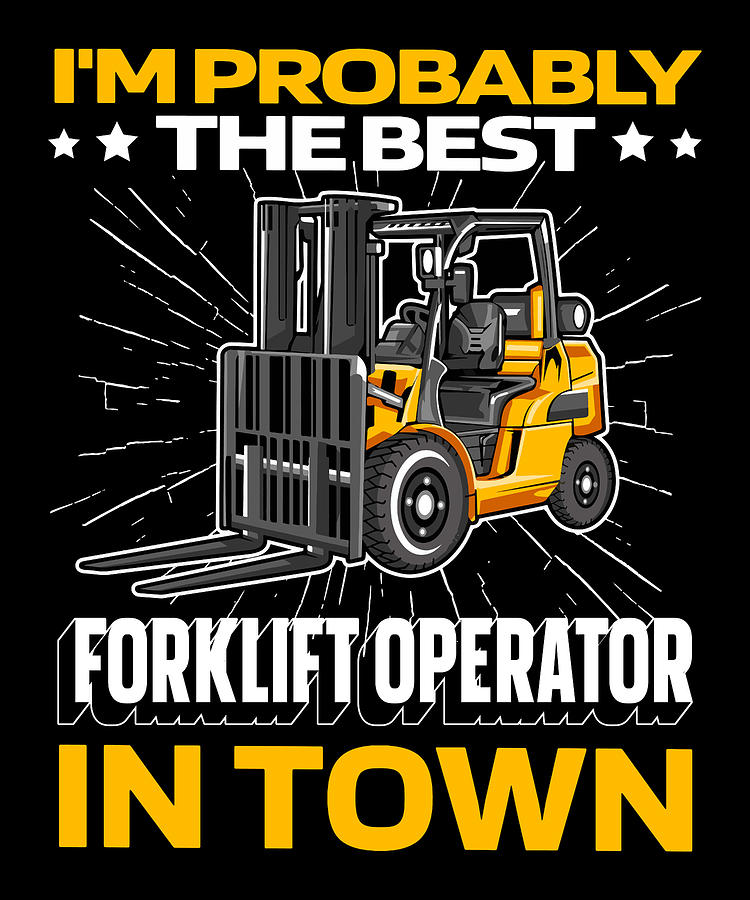 Forklift Operator Warehouse - Logistics Forklifter Digital Art by Crazy ...