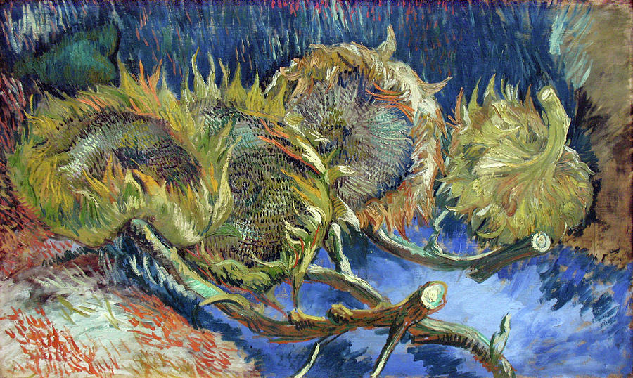 Vincent Van Gogh Painting - Four Withered Sunflowers #3 by Vincent van Gogh