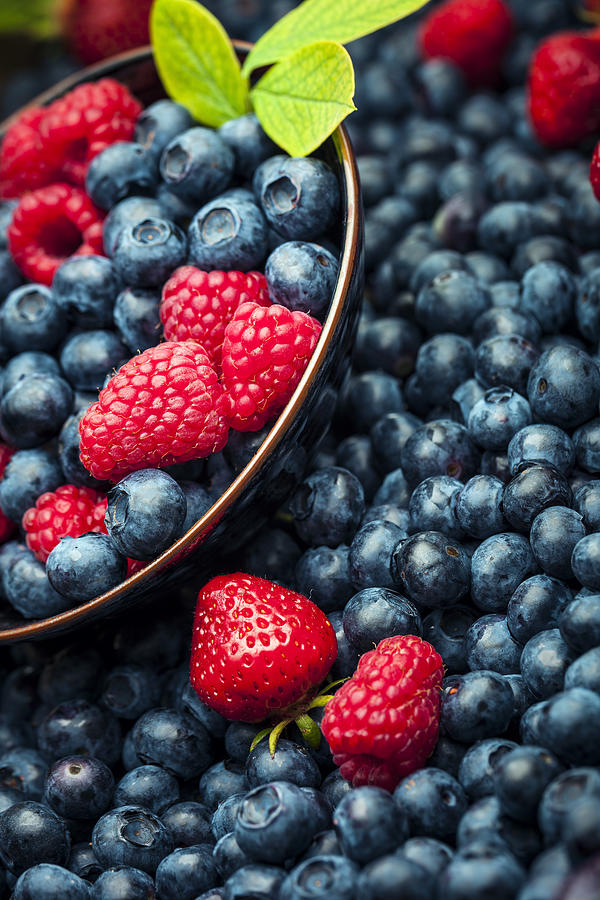 Fresh Summer Berries #3 Photograph by Kativ