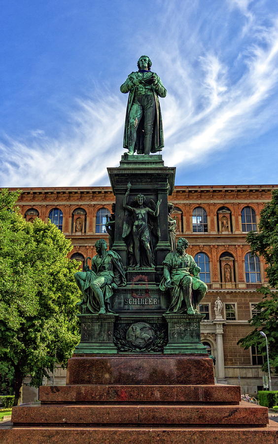 Friedrich Schiller statue, Vienna, Austria #3 Photograph by Elenarts - Elena Duvernay photo