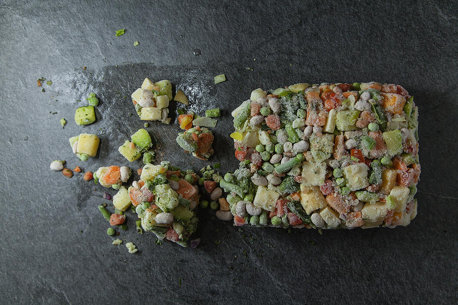 Frozen chopped vegetables. #3 Photograph by Massimo Ravera