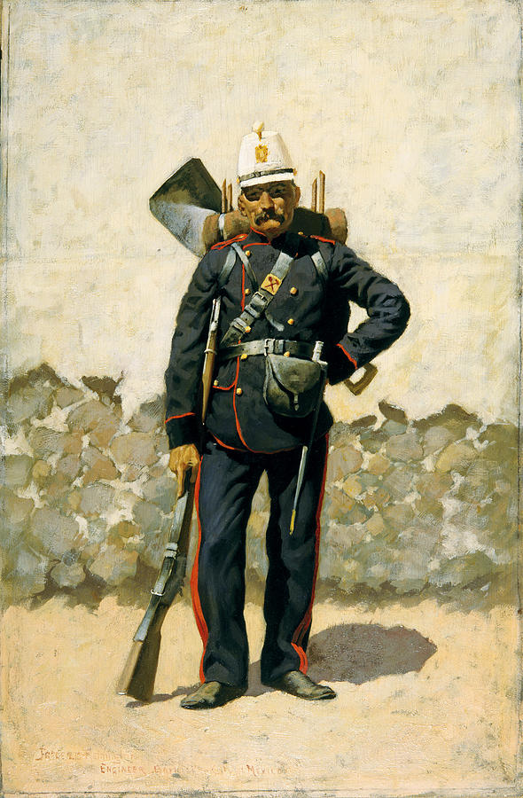 Full-Dress Engineer #4 Painting by Frederic Remington