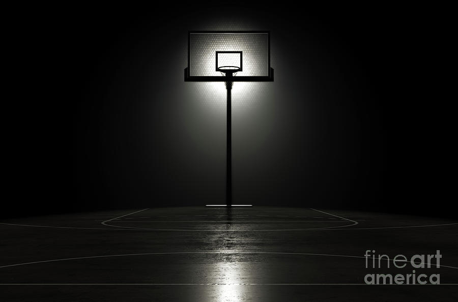 Futuristic Basketball Hoop Digital Art