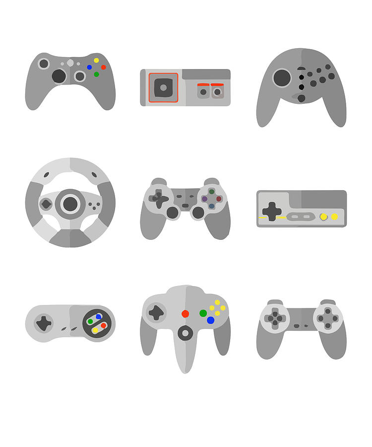 Game Console Vintage Collection Gift Digital Art By Florian Dold Art 