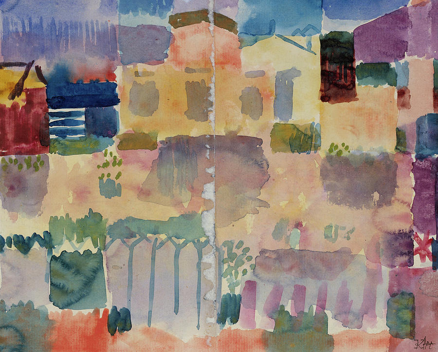 Paul Klee Painting - Garden in St. Germain, The European Quarter Near Tunis #4 by Paul Klee