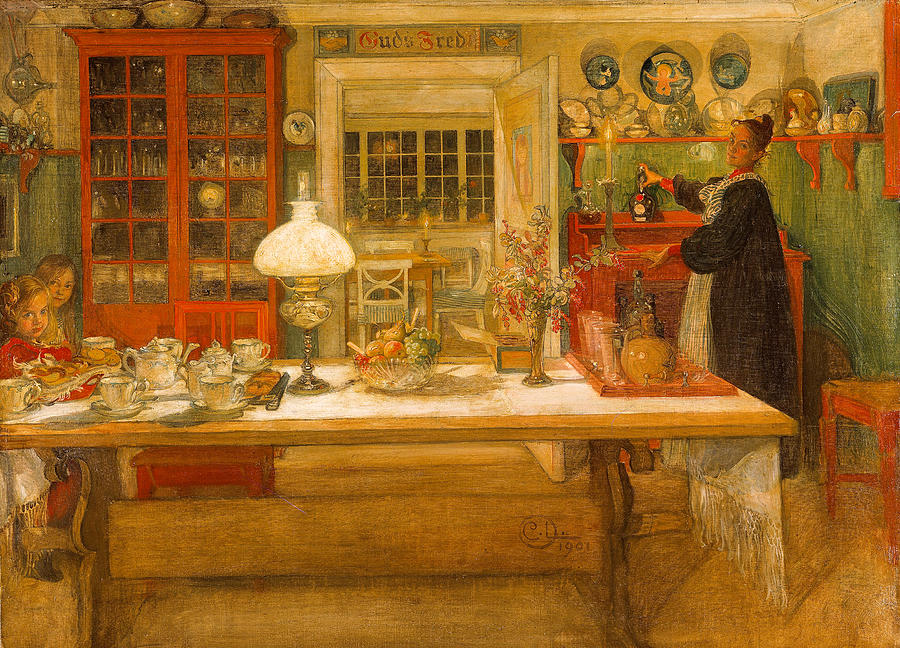 Carl Larsson Painting - Getting Ready for a Game #3 by Carl Larsson