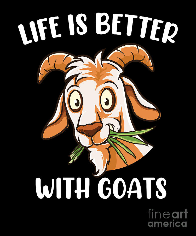 Goat Digital Art - Gift Idea For Goat Farmers #3 by RaphaelArtDesign