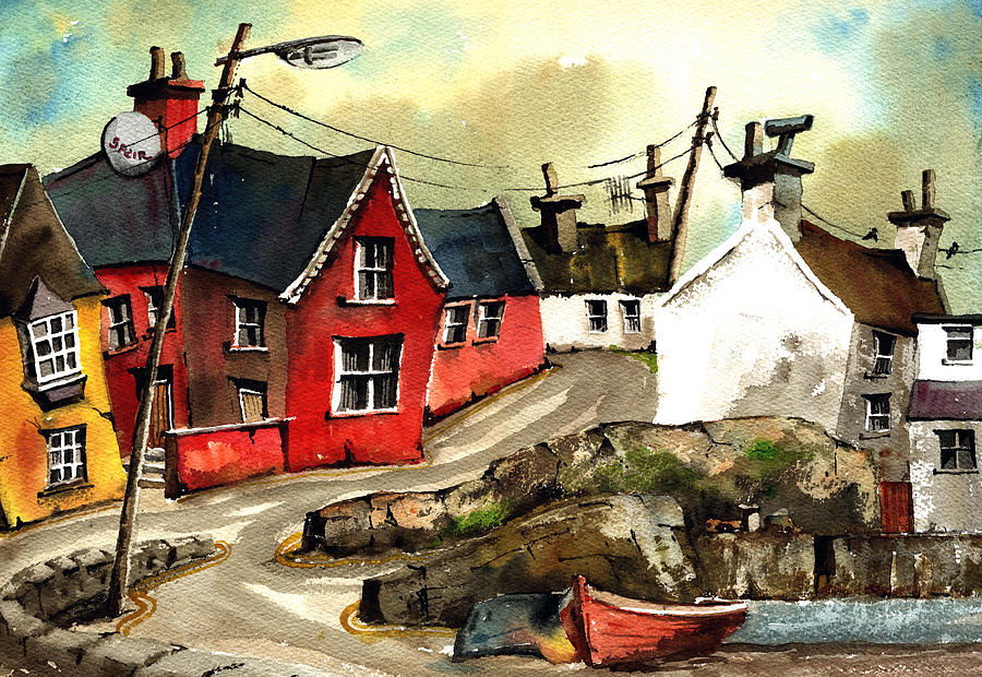 Glandore Harbour CORK #3 Painting by Val Byrne