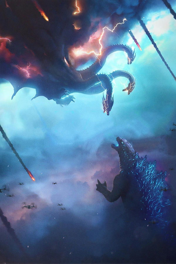 Godzilla - King of the Monsters 2019 Digital Art by Geek N Rock