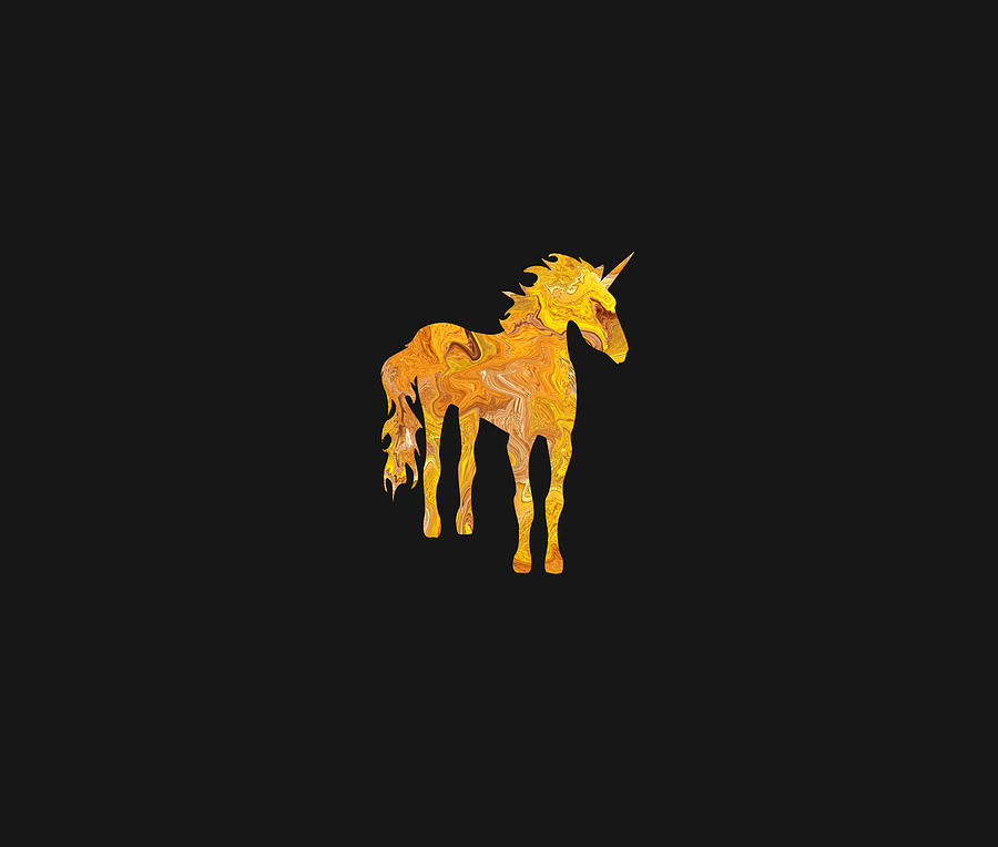 Gold Unicorn #3 Digital Art by Sambel Pedes