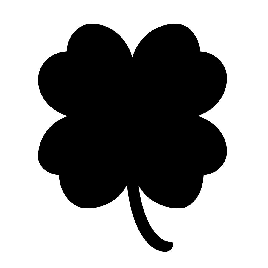 Good luck four leaf clover flat icon for apps and websites #2