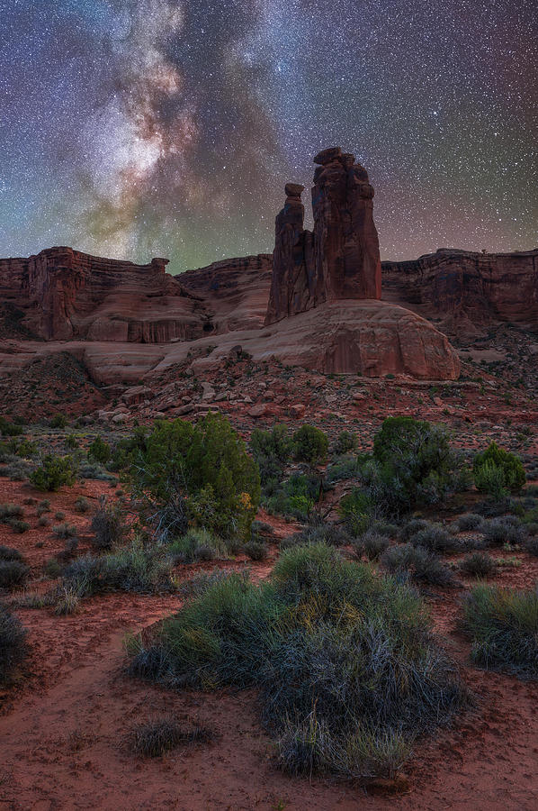 Arches National Park Photograph - 3 Gossips Under The Heavens by Darren White