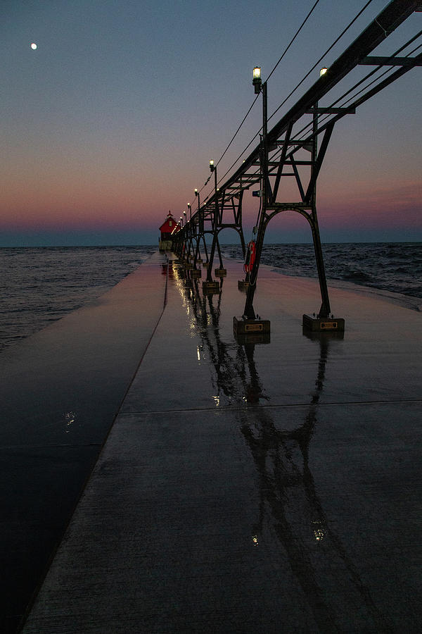 Grand Haven Pier and Lighthouse in Michigan #3 Photograph by Eldon McGraw