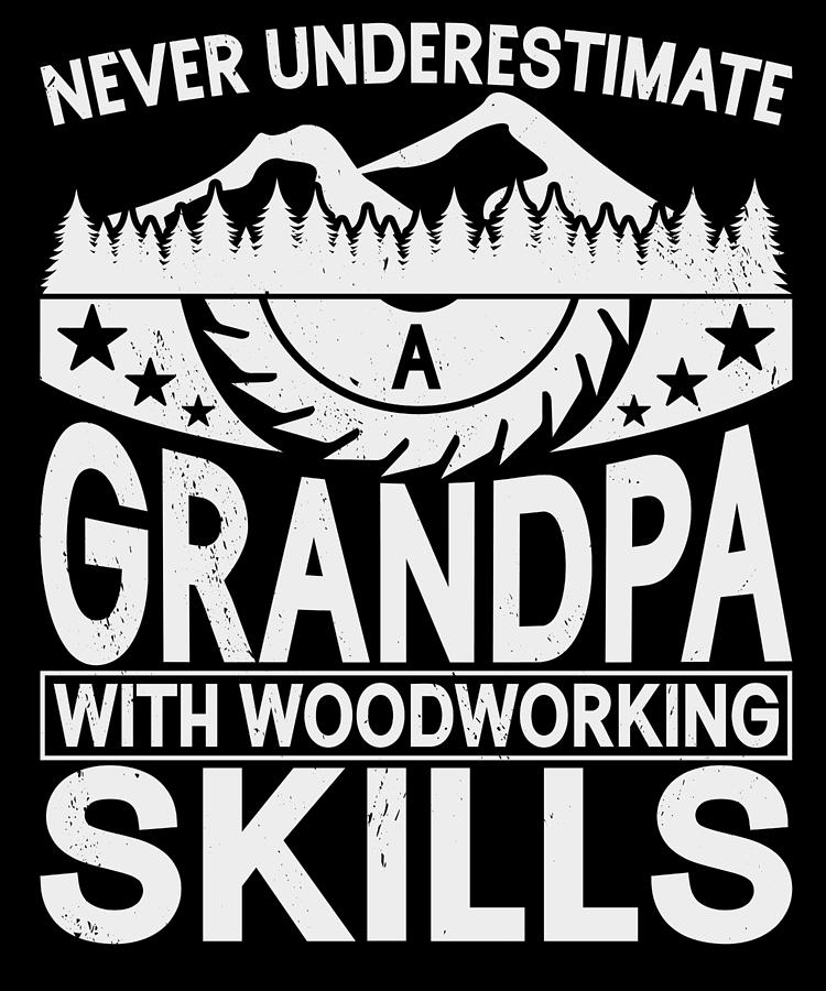 Saw Digital Art - Grandpa Wood Old Woodworking Tools Carpenter #3 by Toms Tee Store