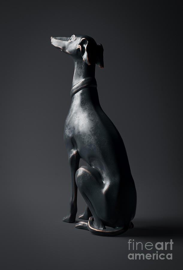 Dog Digital Art - Greyhound Sculpture Pose #3 by Allan Swart