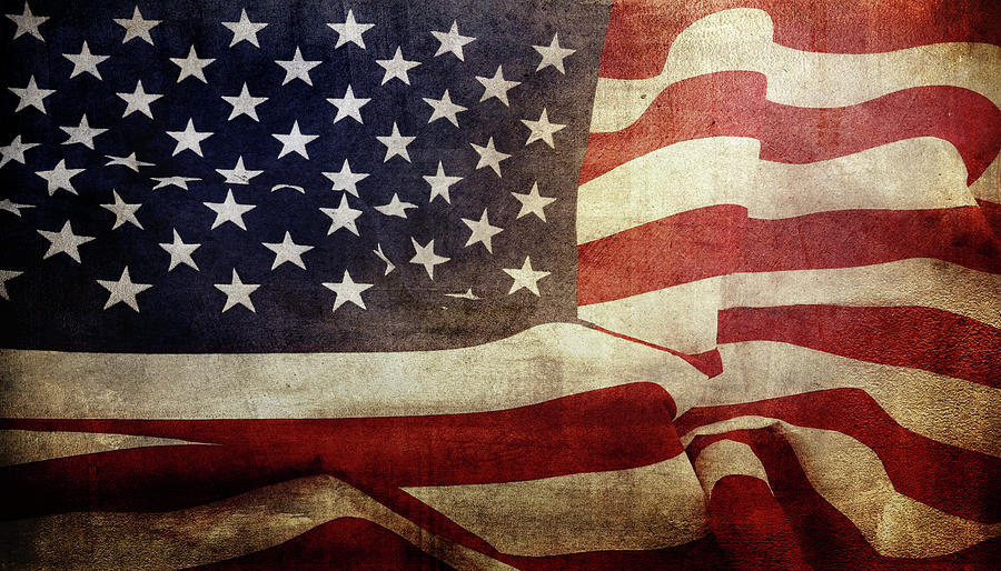 Grunge Usa Flag Photograph