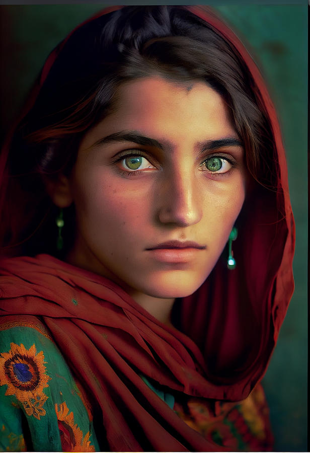 half body portrait of beautiful Kurdish young by Asar Studios Painting ...