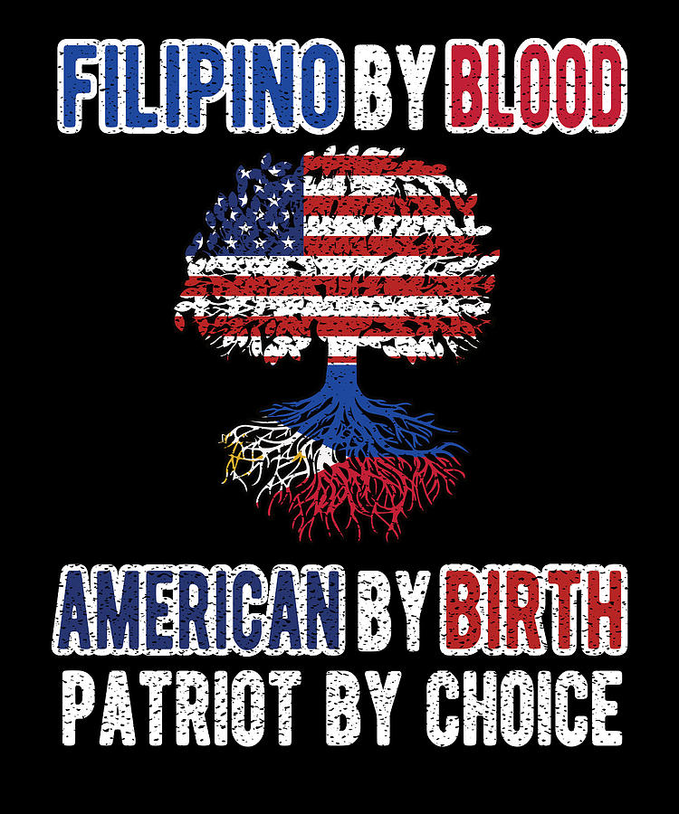 Half Filipino Half American Flag Philippines USA Digital Art By Madeby ...