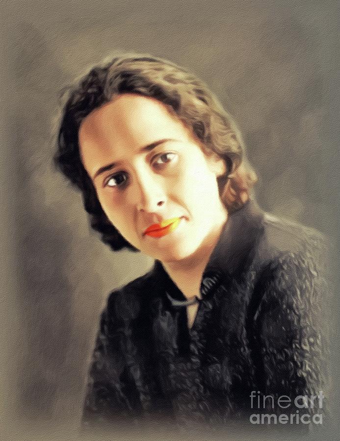 Vintage Painting - Hannah Arendt, Philosopher #3 by Esoterica Art Agency