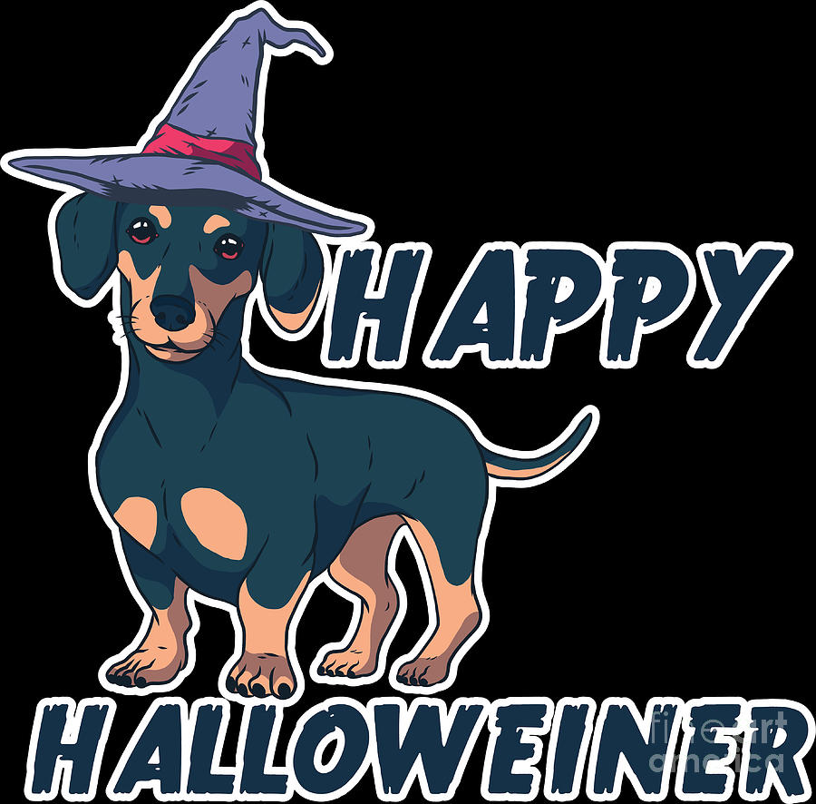 happy halloweiner pillow