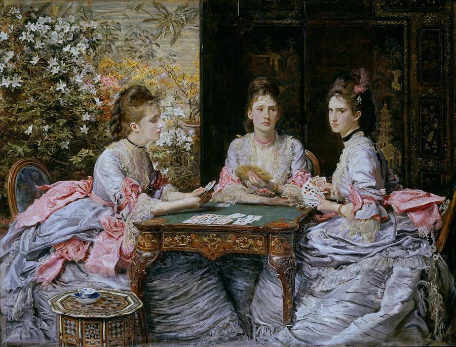 Hearts are Trumps #3 Painting by John Everett Millais